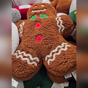 Gingerbread Man Plush Pillow